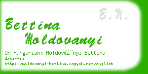 bettina moldovanyi business card